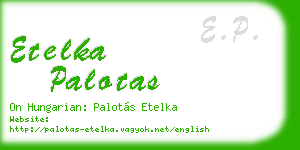 etelka palotas business card